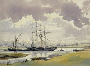 Shipping at Anchor, Woodbridge, Suffolk
